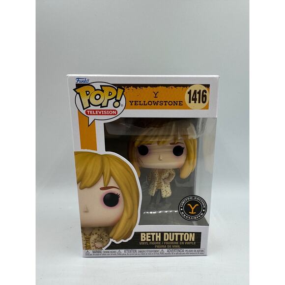 Funko Pop YELLOWSTONE BETH DUTTON 1416 Metallic Wedding Yellow Dress w/protector - Picture 1 of 6